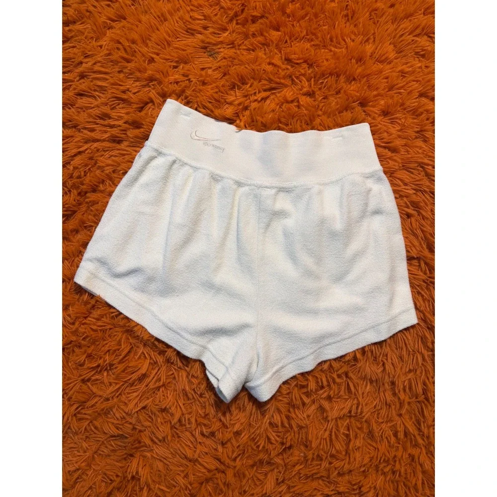 Nike Sportswear Womens High Waisted French Terry Shorts Cream Off White Medium